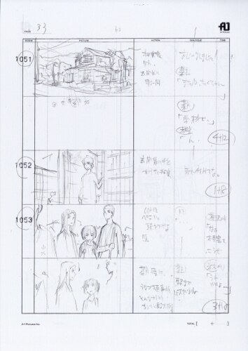 劇)心が叫びたがってるんだ。 絵コンテ