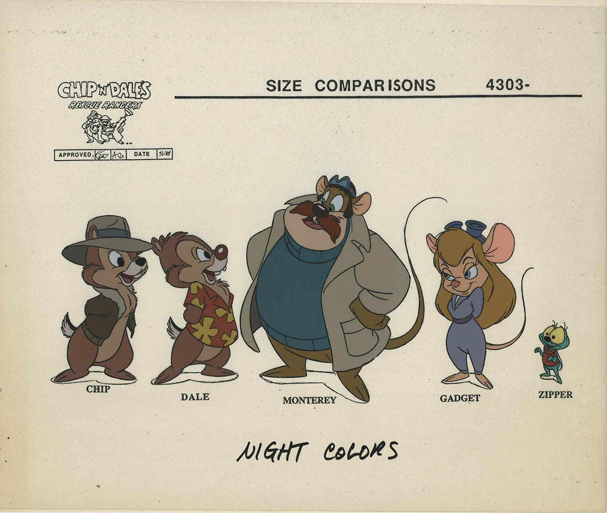 4259] チップとデールの大作戦 レスキュー・レンジャーズ 色見本セル