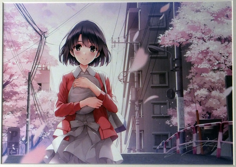 深崎暮人 直筆サイン入りカラー複製イラスト「冴えない彼女の育てかた♭」