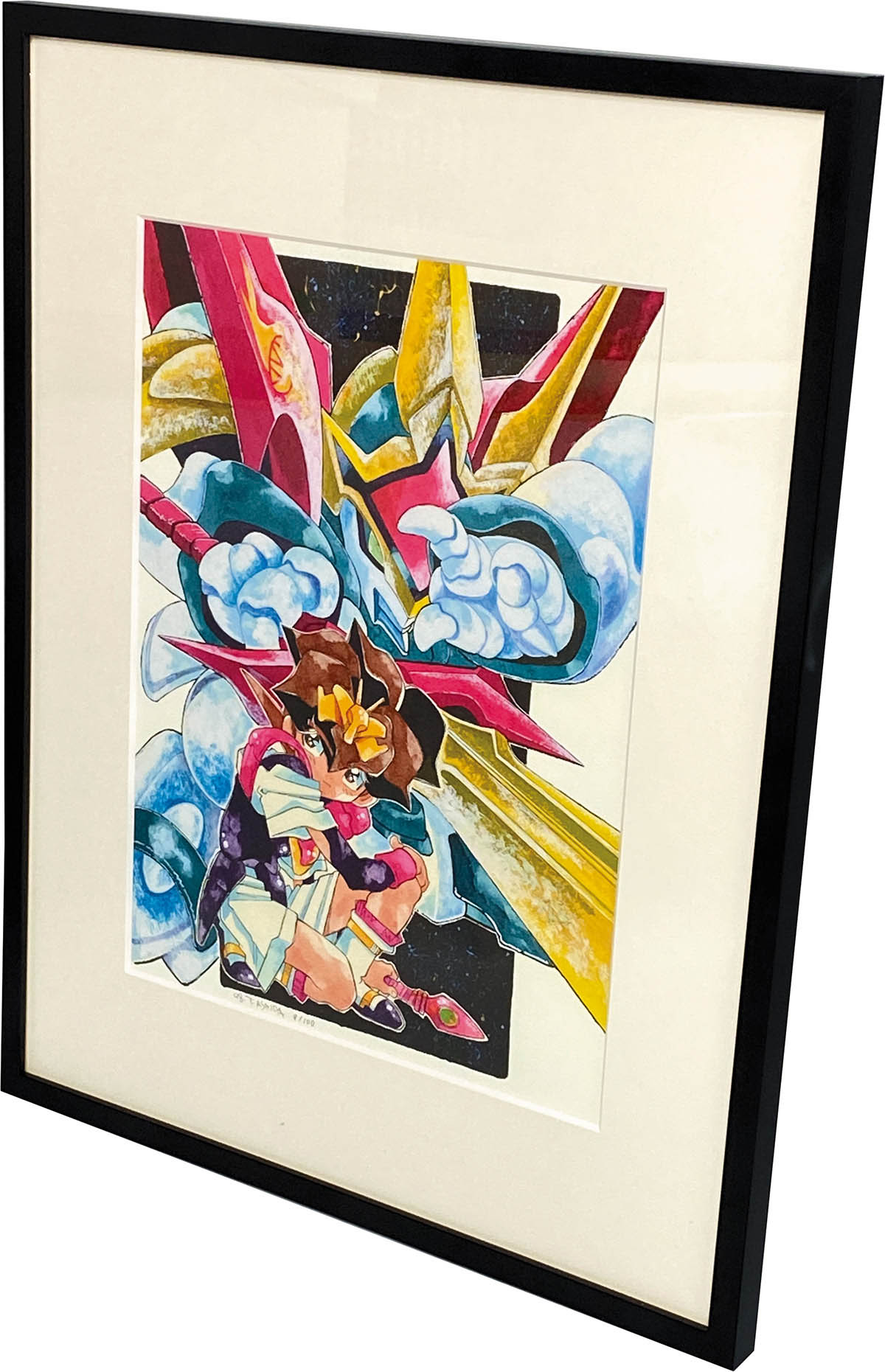 4111] 芦田豊雄 直筆サイン入り複製カラーイラスト「魔神英雄伝ワタル」