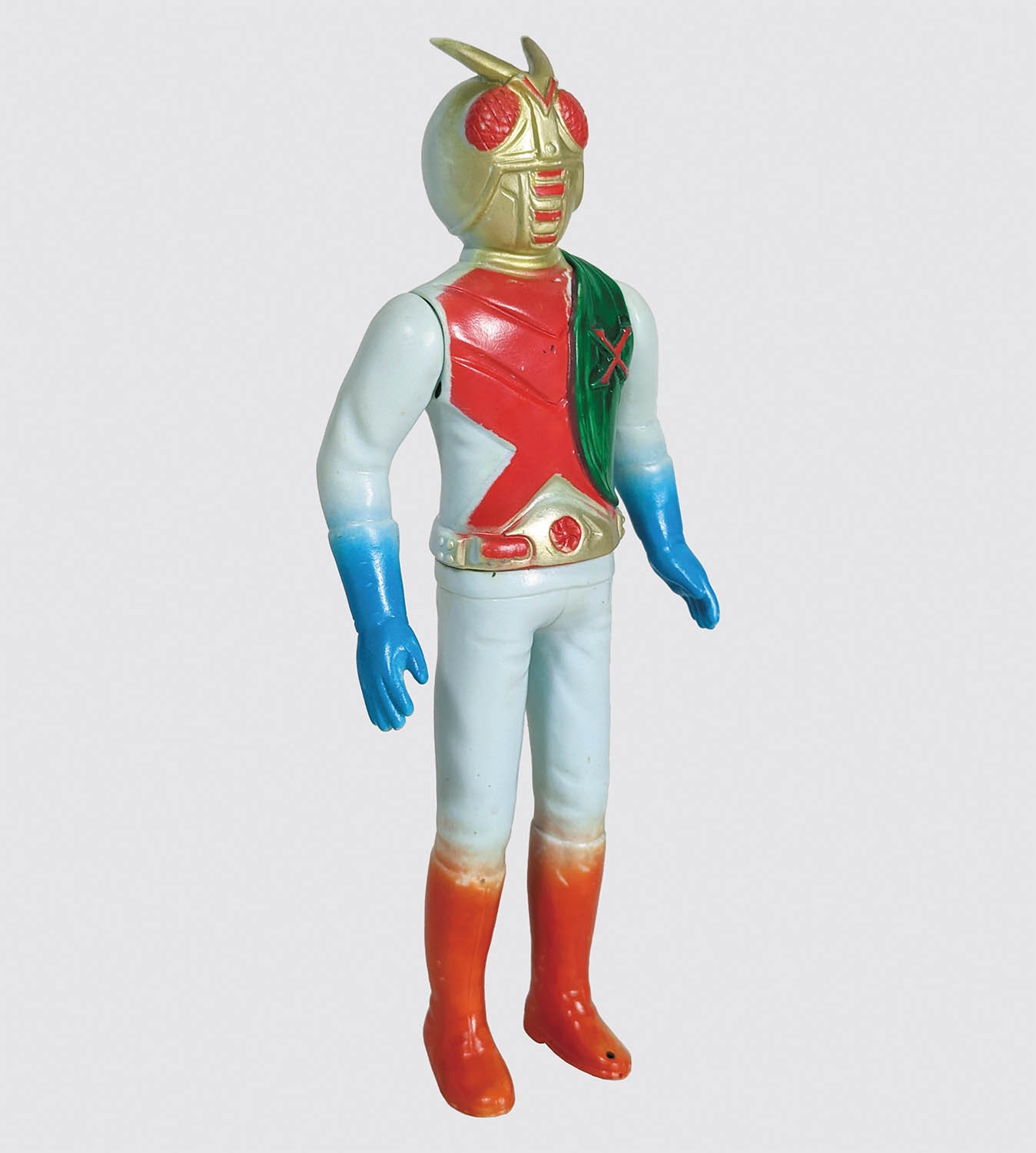 仮面ライダー X パチ 無版権 当時物、パチ無版権ソフビ 仮面ライダー