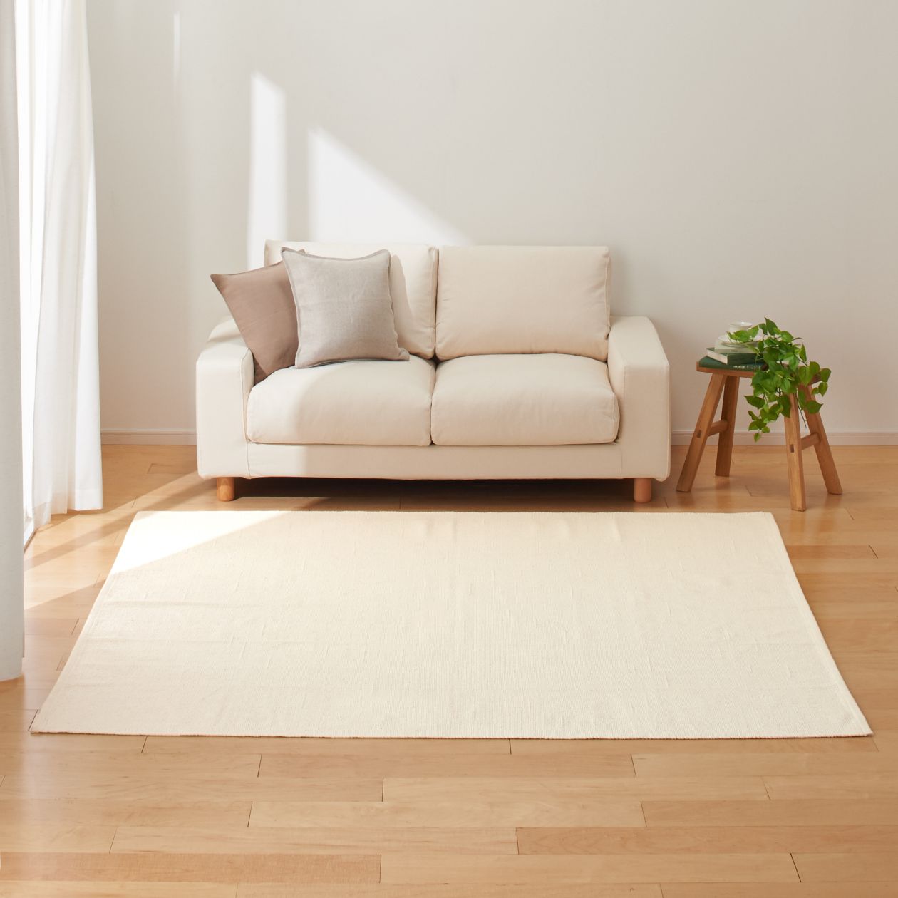 無印良品 インド綿手織ラグ／生成 生成 - 通販 | 家具とインテリアの