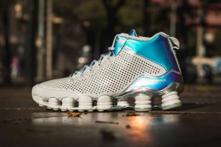 ナイキ ショックス TLX MID ダスティ グレー/ピンク オックスフォード