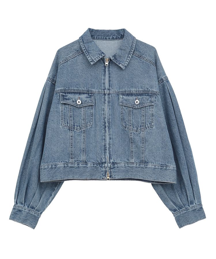 ショートジップデニムジャケット/earth music&ecology（アース