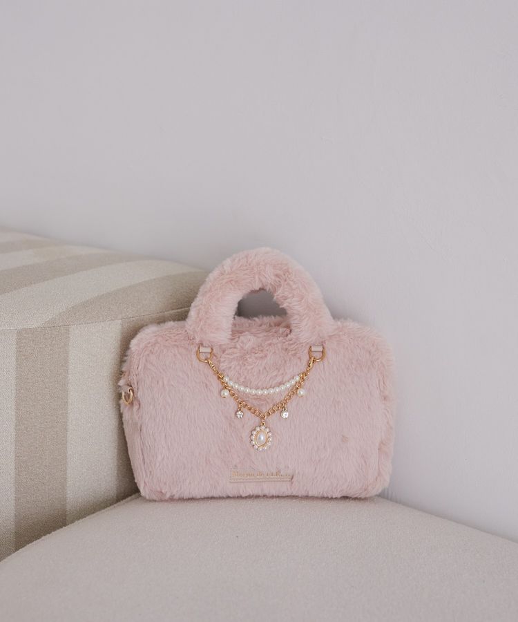 チャーム付きファー2Wayボストンバッグ/Maison de FLEUR（メゾン ド