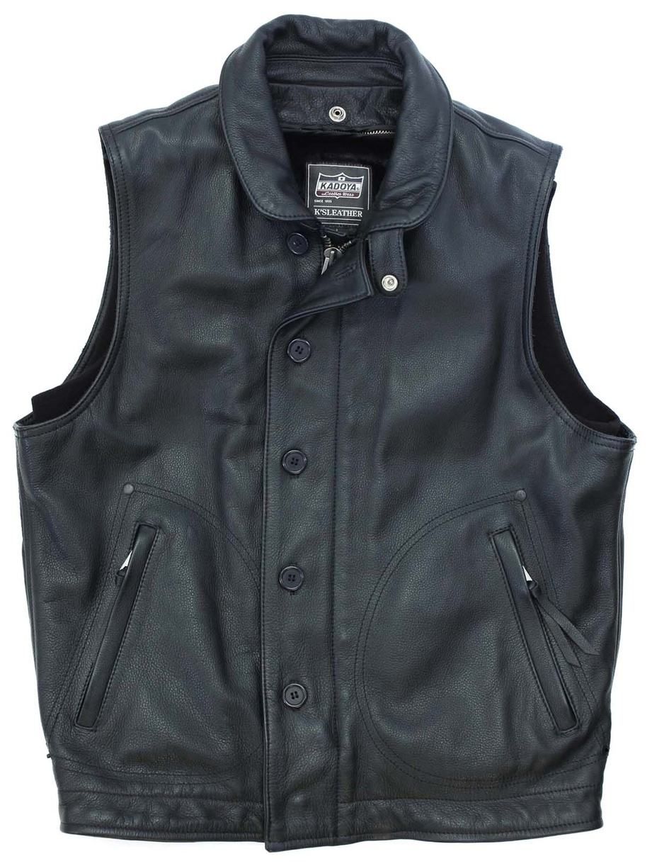 Webike | KADOYA カドヤ DECK CREW VEST ミリタリーレザーベスト(0158