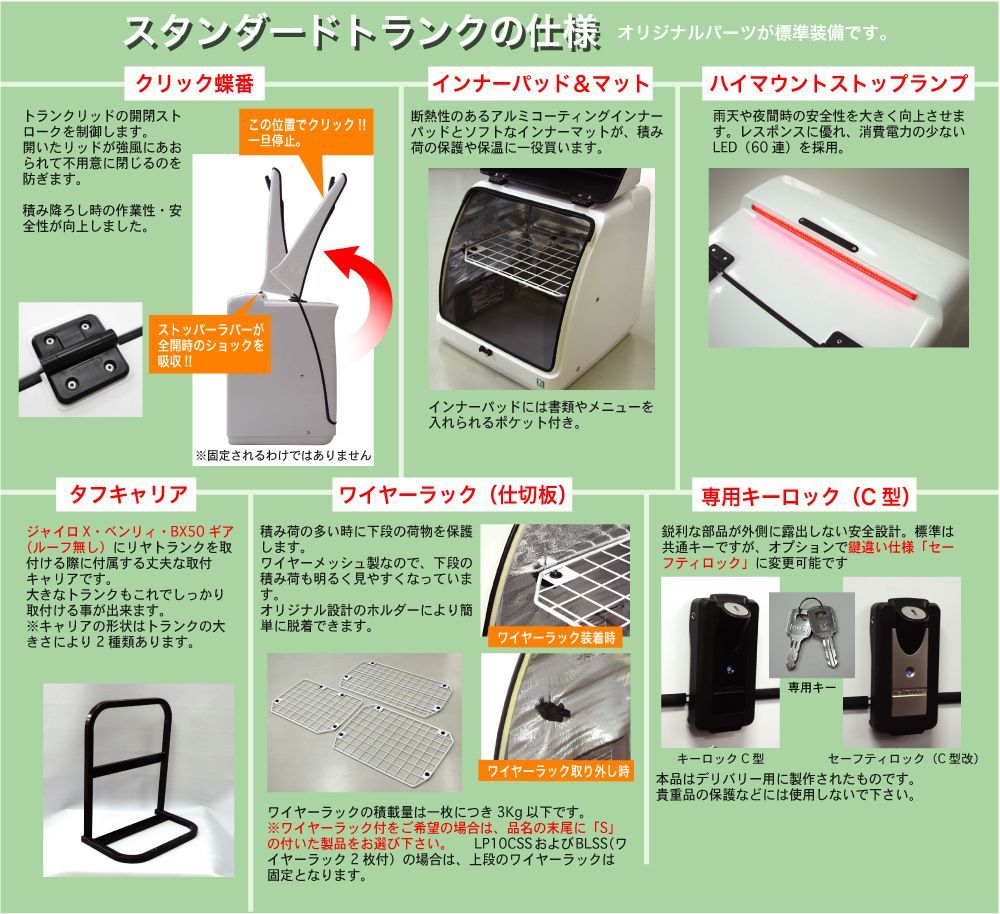 Webike | T`s PRODUCTS ティーズプロダクト スタンダードトランク