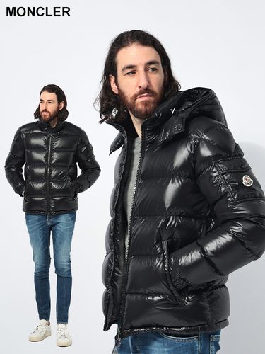 MONCLER (モンクレール) グログランロゴ フルジップ ダウンジャケット