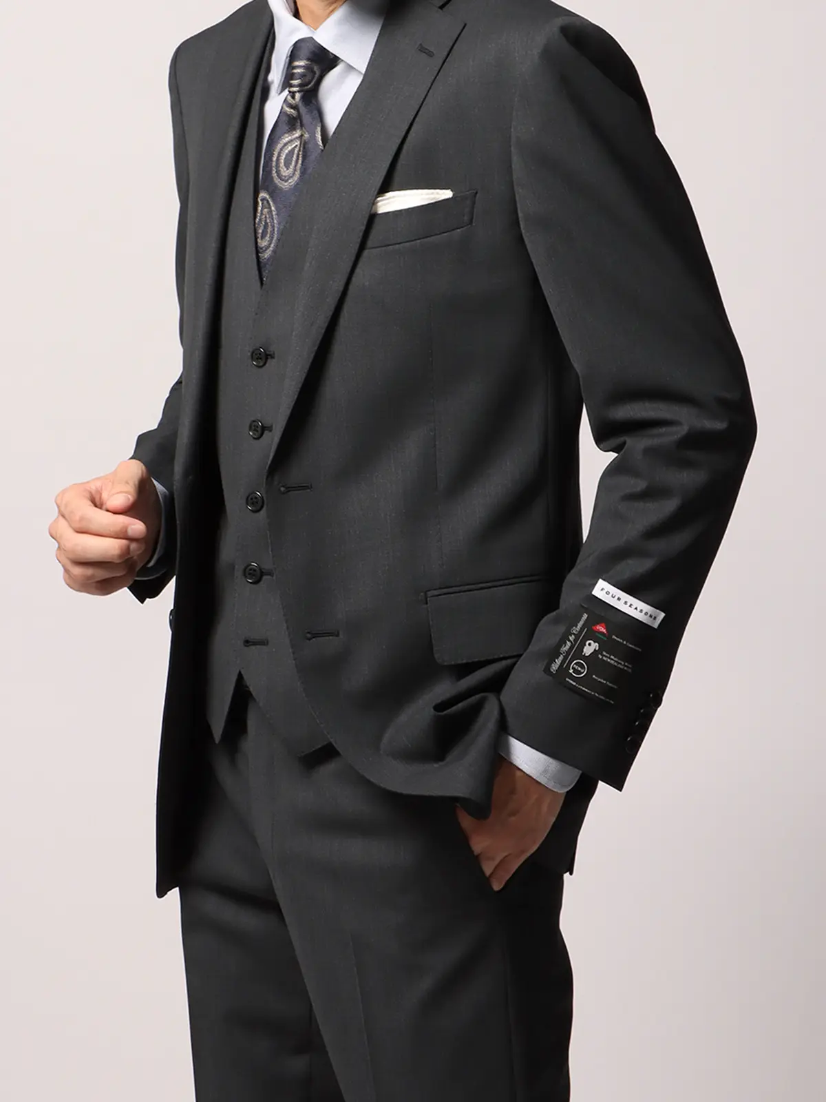 スーツ／スリーピース／フォーマル兼用／2つボタン／無地／CH22 | SUIT