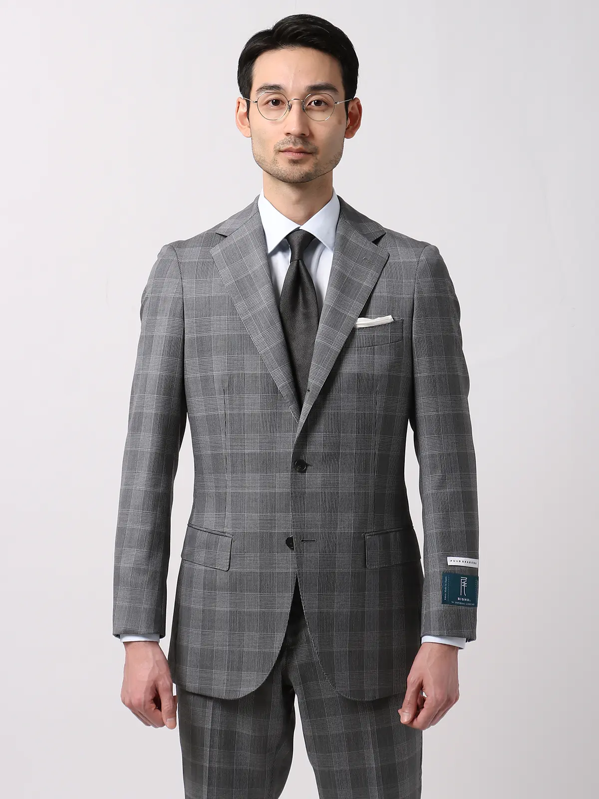 スーツ／3つボタン／尾州／HAND MADE／グレンチェック／TR24 | SUIT