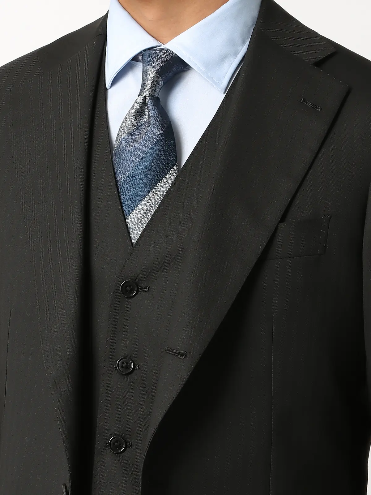 スーツ／スリーピース／3つボタン／ヘリンボーン／TR24 | SUIT SQUARE