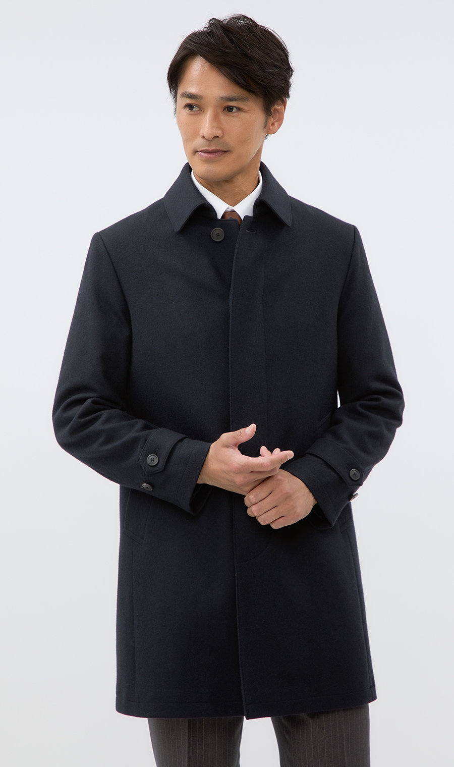 プレミアムステンカラーコート【カシミヤ混】 (231406-11) | Savile
