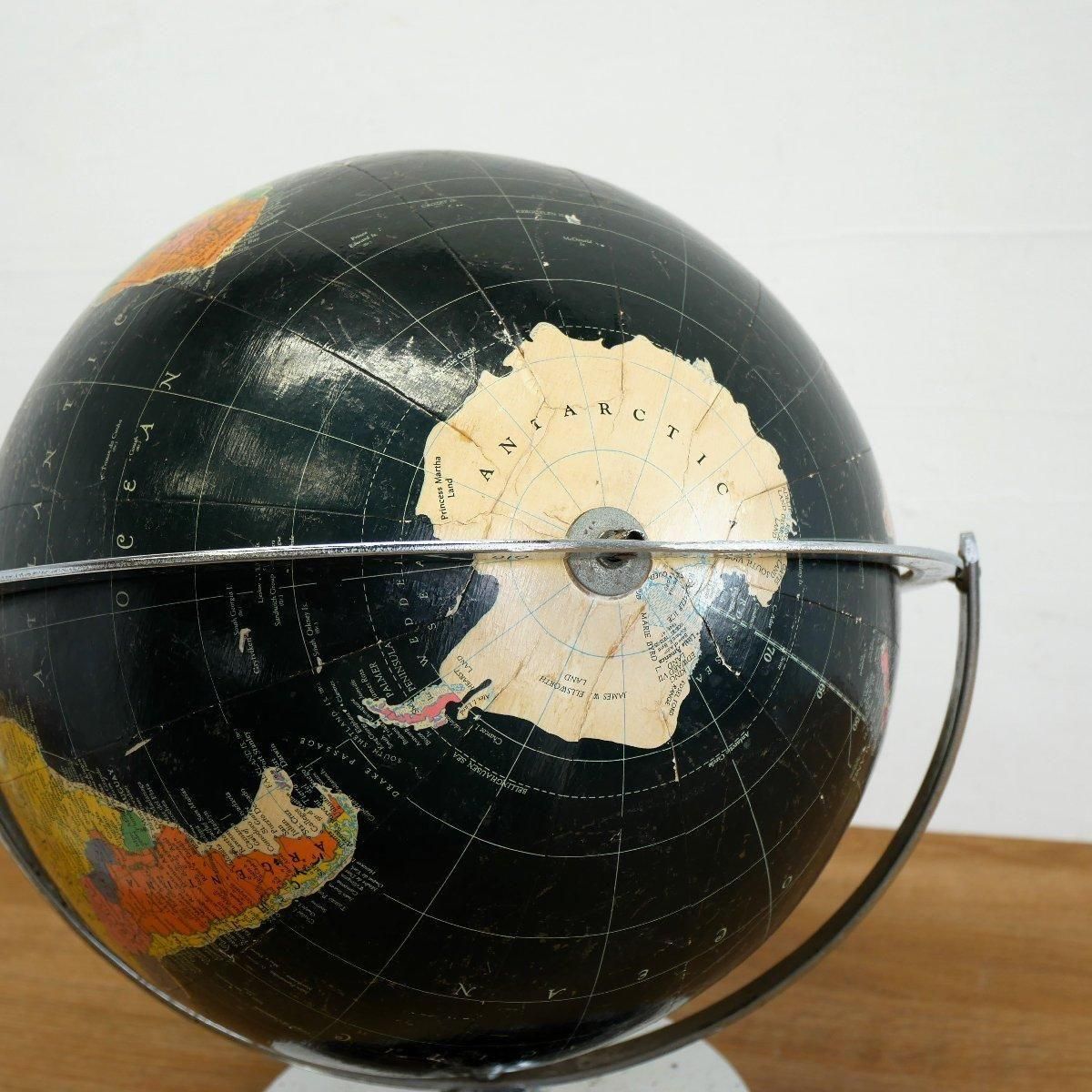 ヴィンテージ 地球儀 ブラックオーシャン -通販-ローズボール