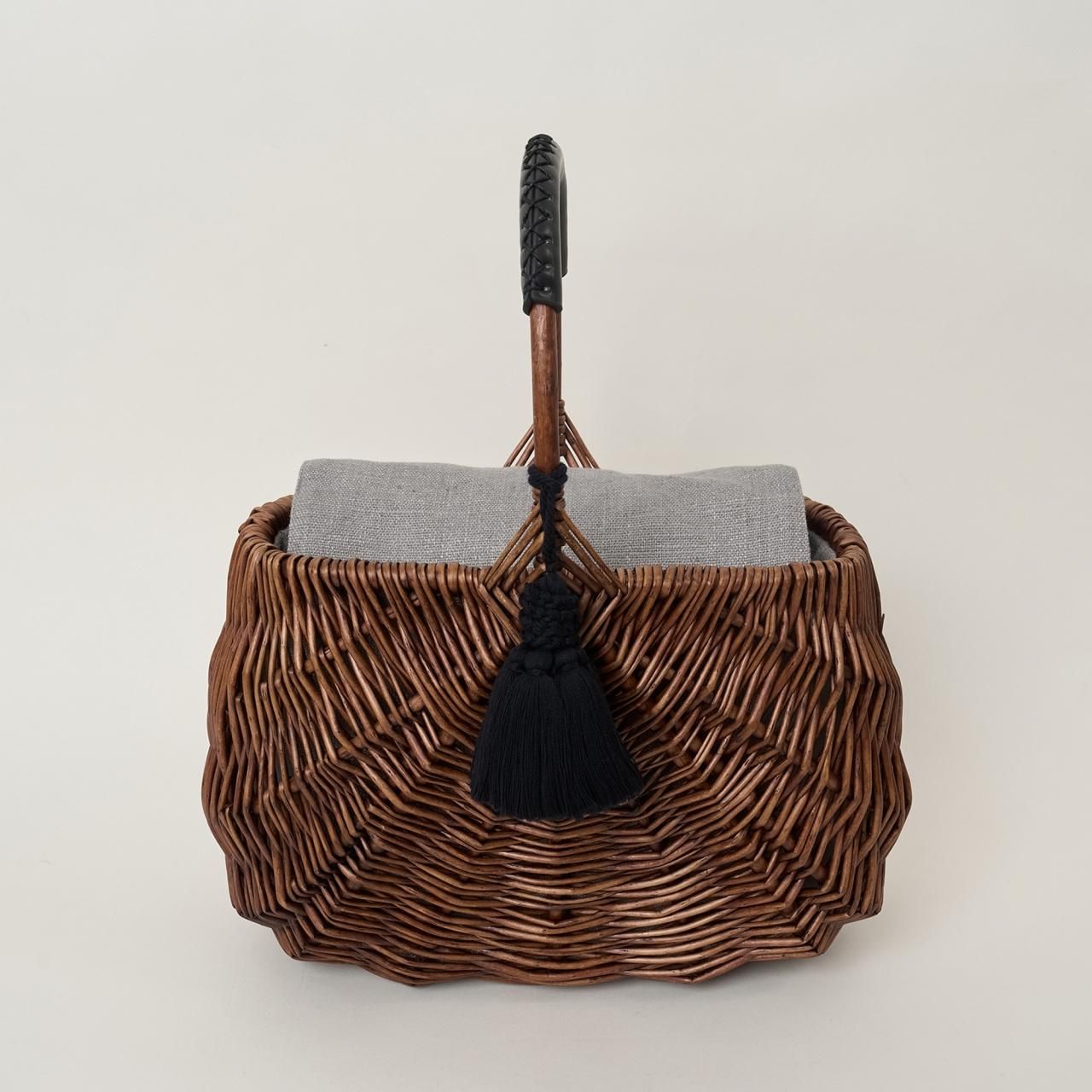 Pale Juteweekend basket - Pale Jute