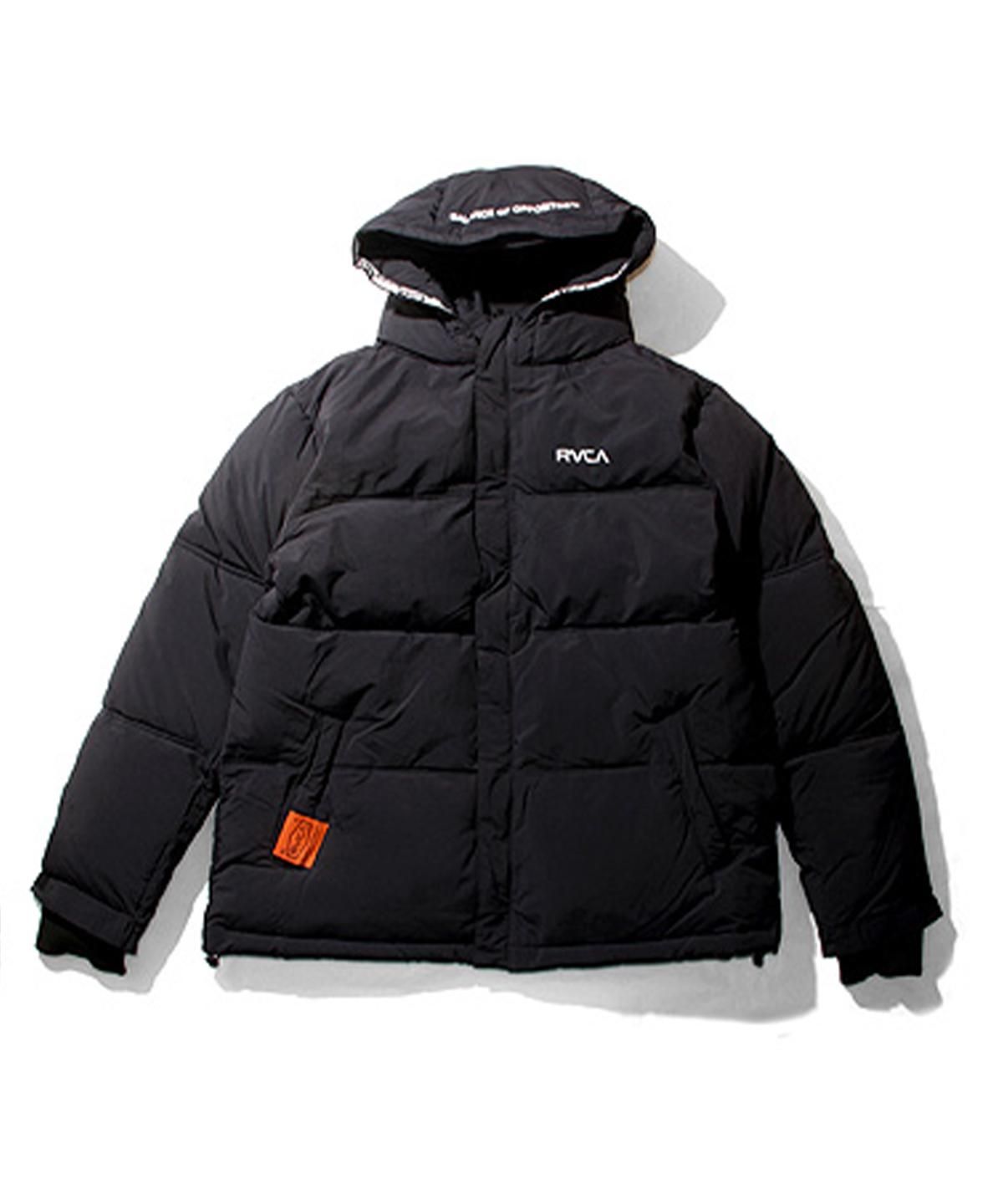 RVCA ブラック ダウンジャケット フード付き