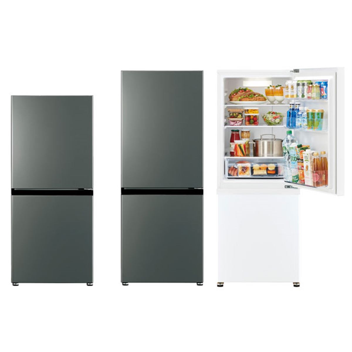 AQUA、冷凍室に「3段バスケット」を採用した169L/200L冷凍冷蔵庫