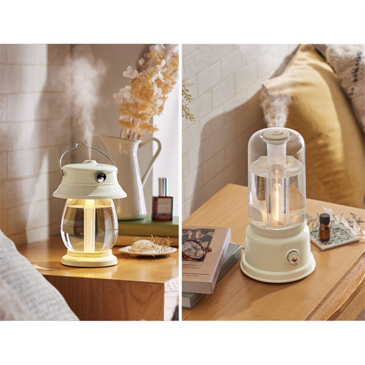 ライト単体で使用可、Toffy「LEDランタン/アロマランプ加湿器」に新色