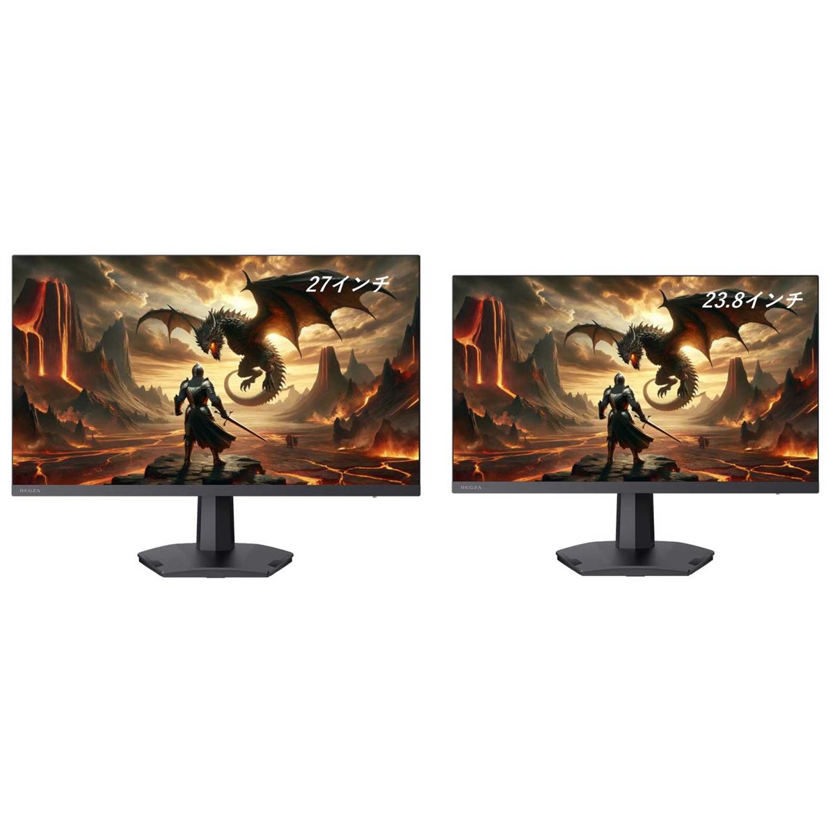TVS REGZA初のゲーミングモニター、27型WQHD/23.8型フルHDモデルが発売