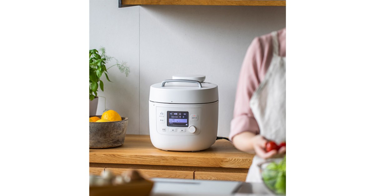 シロカ、電気圧力鍋「おうちシェフ」に“最大6人分を作れる”大容量