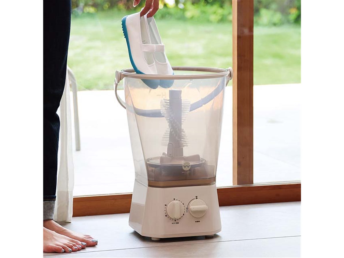 シービージャパン、靴洗い・分け洗いができるバケツ型洗濯機