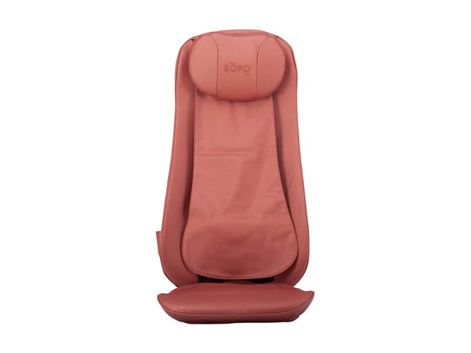 もみ、たたき、指圧、振動”対応の薄型折りたたみ式マッサージチェア