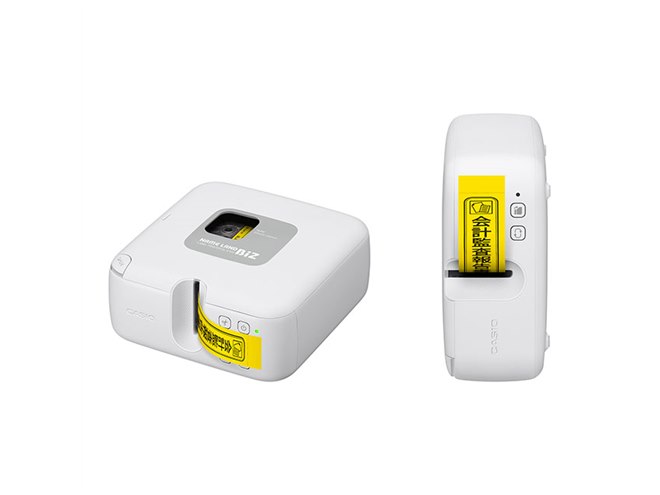 カシオ、パソコンやスマホから作成できる小型ラベルライター「KL-E300