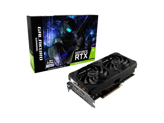GALAKURO GAMING、「GeForce RTX 3070 Ti」を搭載したビデオカード
