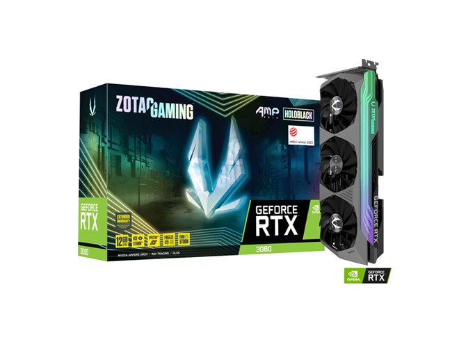 ZOTAC、ホログラフィー仕上げの「GeForce RTX 3080」搭載ビデオカード