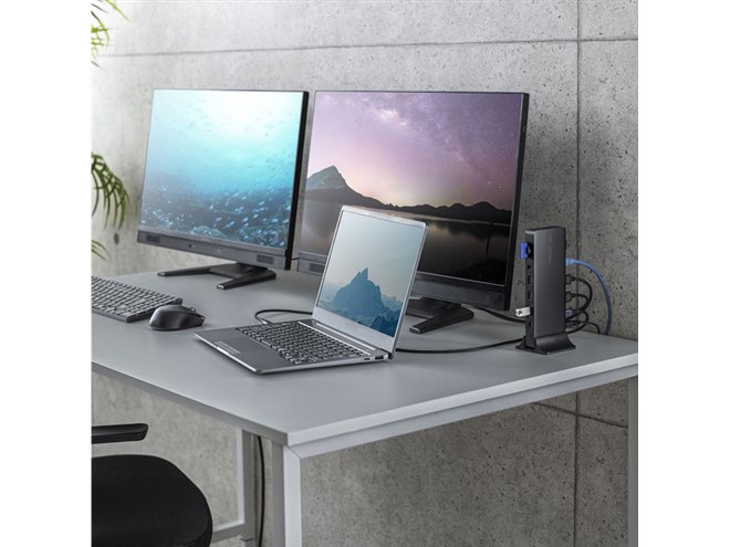 サンワ、4K×2画面の映像出力に対応するType-Cドッキングステーション