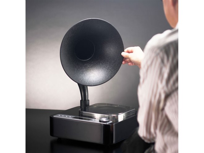 蓄音機のようなホーンを装備、ORION「Bluetooth搭載CDホーンスピーカー