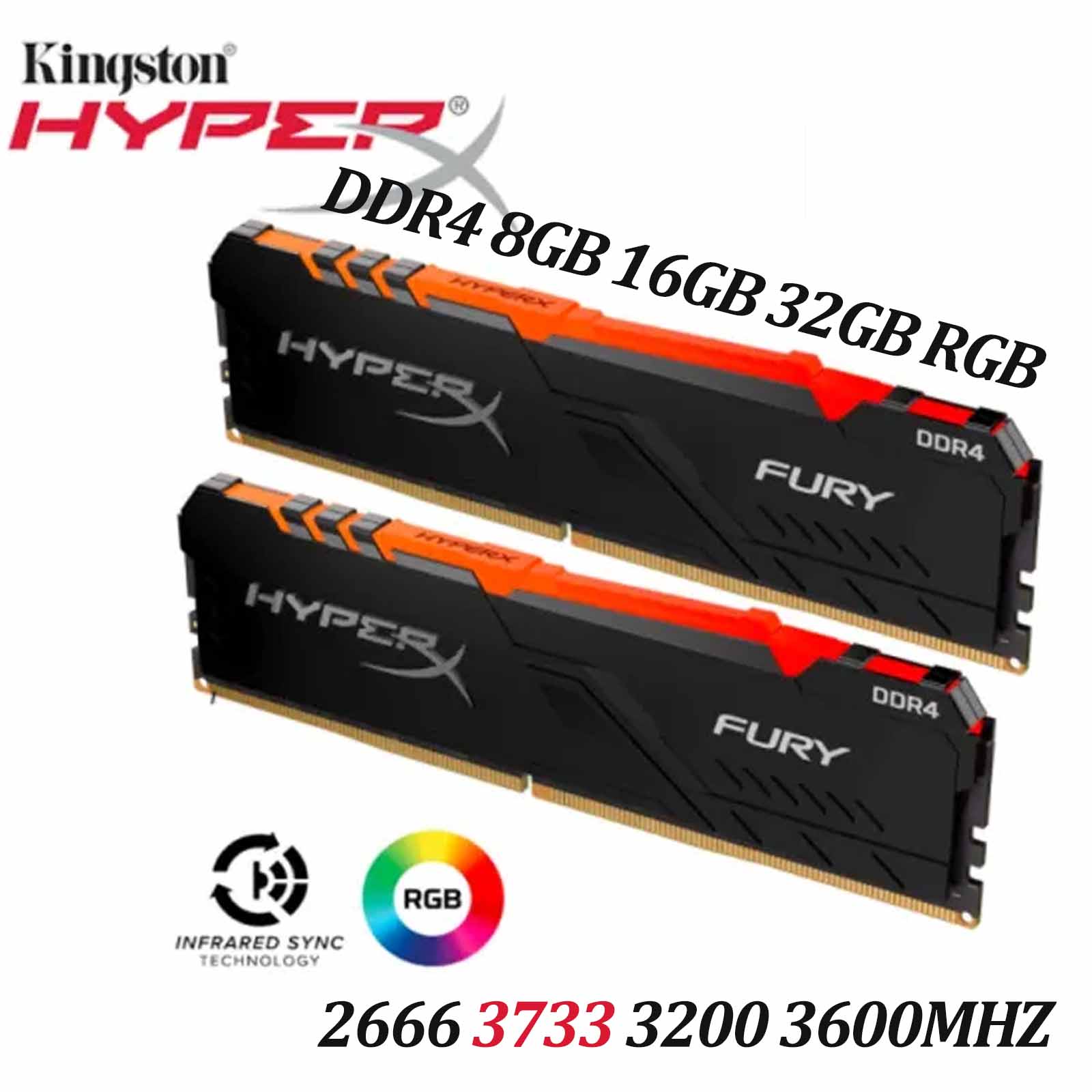 Kingston Fury Beast RGB 8GB/16GB/32GB 3200MHZ DDR4 Desktop PC