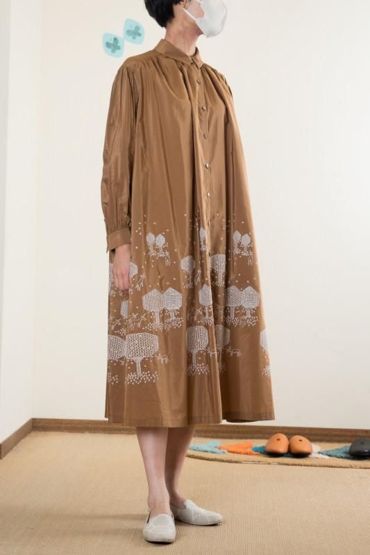 mina perhonen mori no hoshi シャツワンピース - ミナペルホネン正規