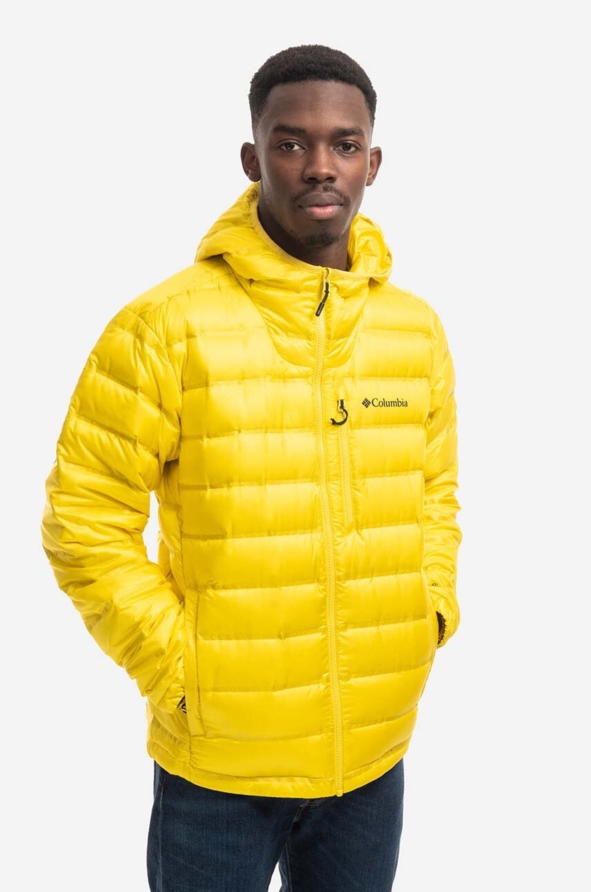 Columbia down jacket Pebble Peak Down Hooded Jacket men's yellow