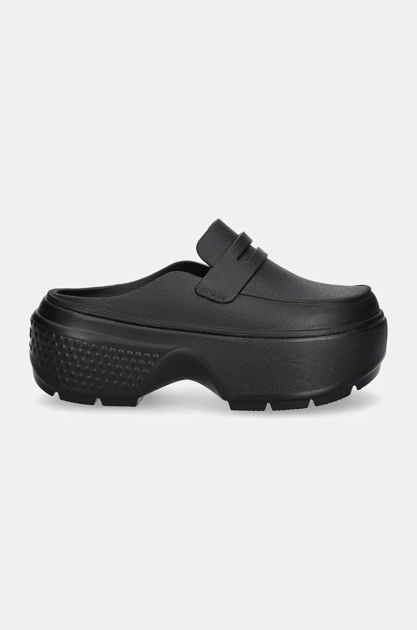 Crocs sliders Stomp Loafer Clog women's black color 209937 at PRM US