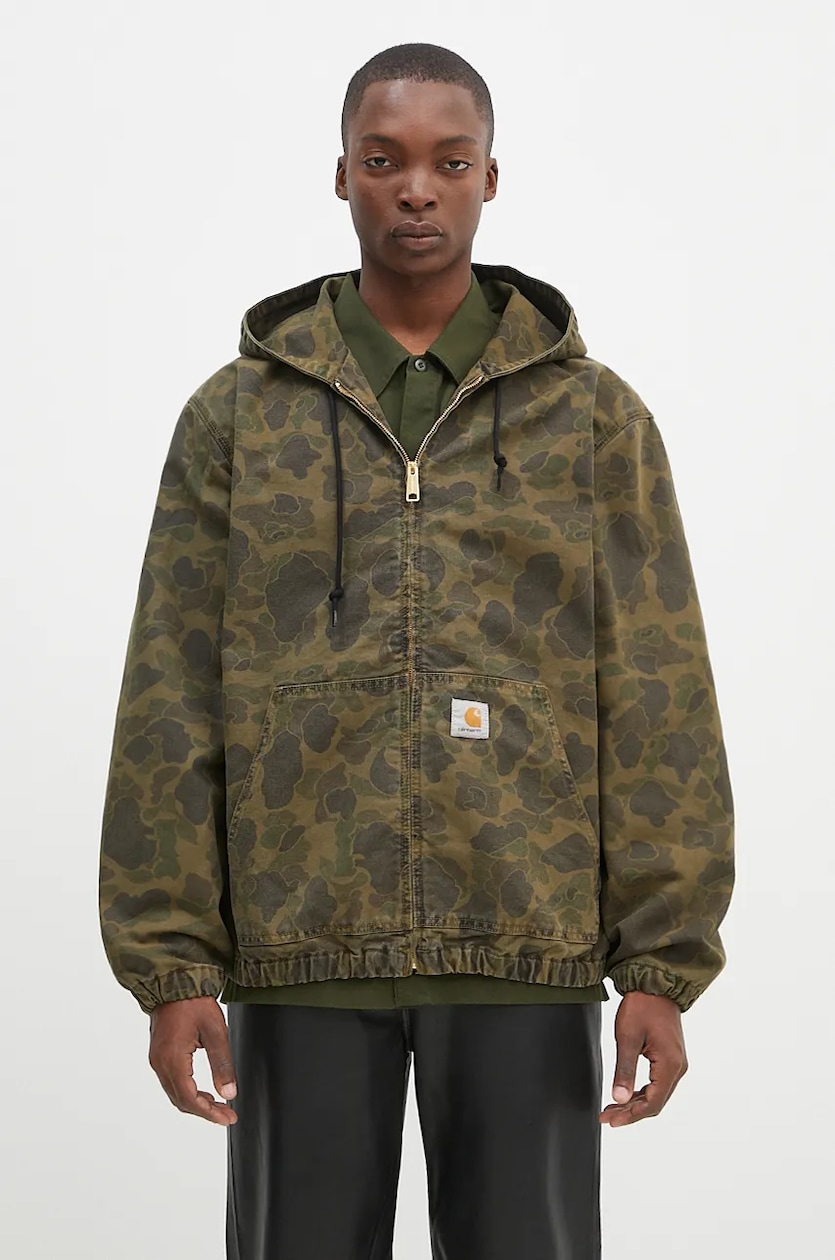 Carhartt WIP cotton jacket Duck Active Jacket green color I033897