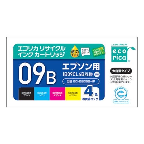 エコリカ EPSON IB09CL4B 互換 リサイクル インク カートリッジ 4色