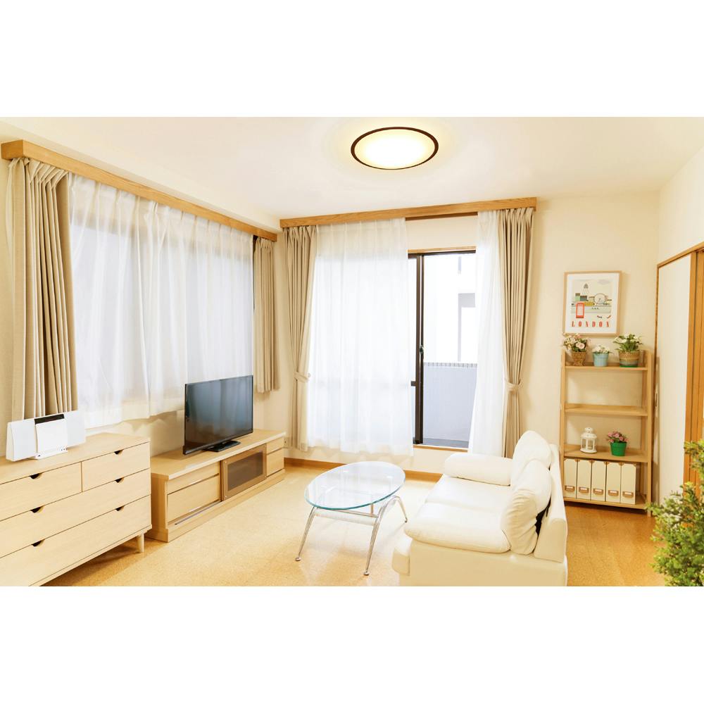 アイリスオーヤマ LEDシーリングライト 5.11 音声操作 ウッド8畳調色