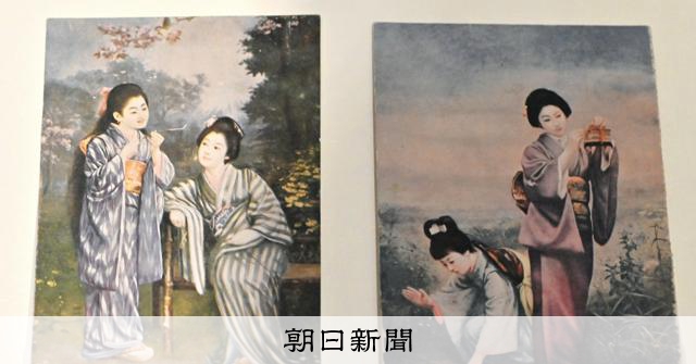 1枚の絵だった山本芳翠の油彩画2点 再会導いた「三越」の絵はがき