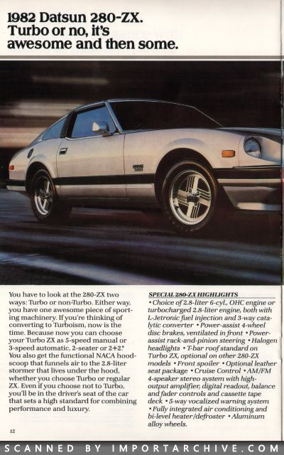 1982 Datsun Full Lineup Brochure (Late Version w/ Sentra