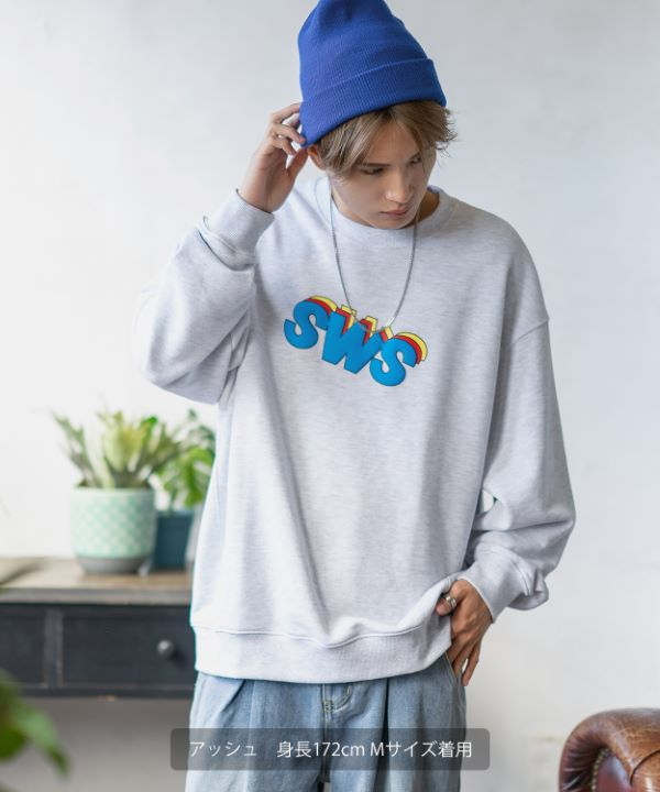 SIDEWAYSTANCE】発泡SWS裏毛トレーナー