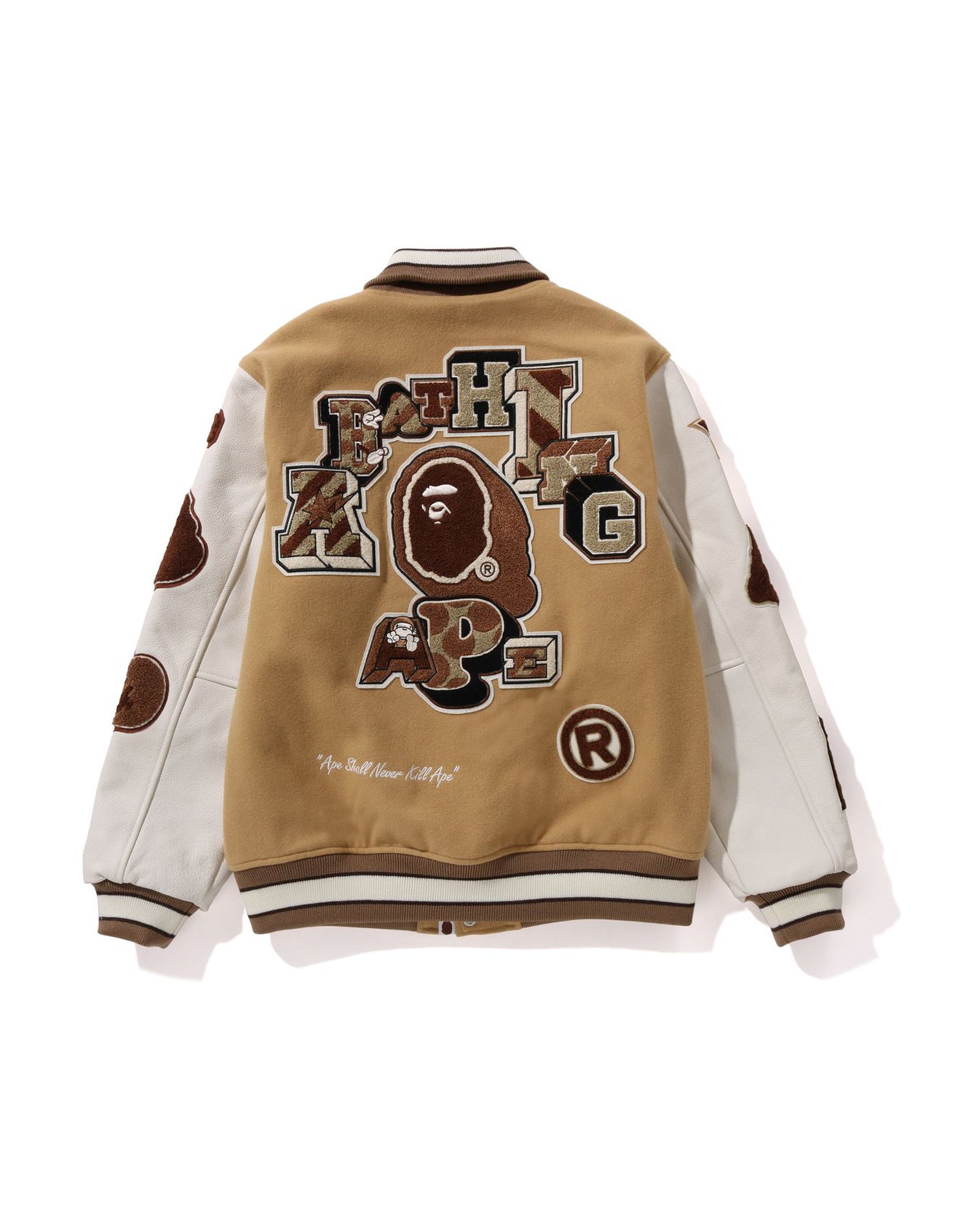 A BATHING APE® BAPE Multi Motif Varsity Jacket | Bape official