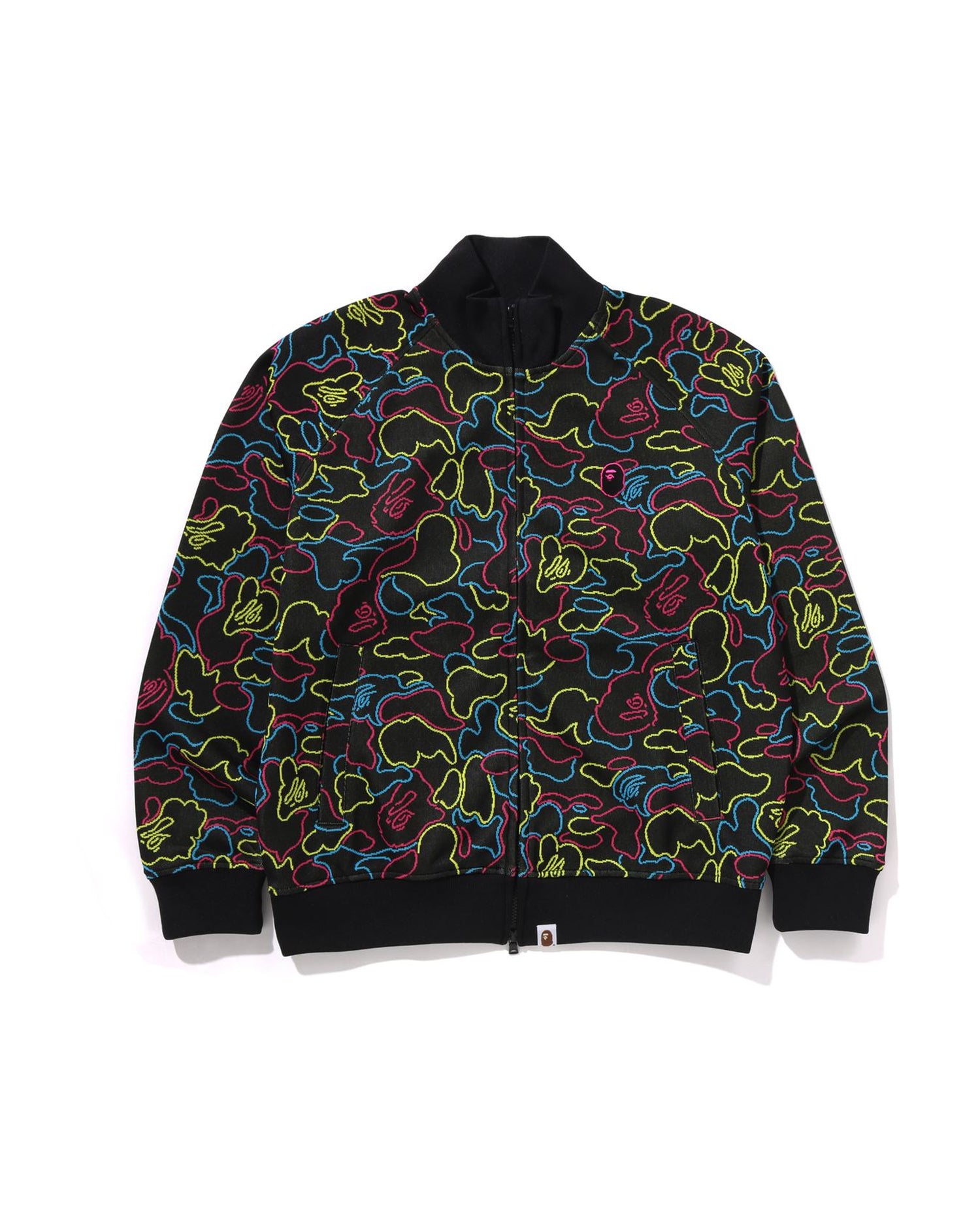 A BATHING APE® Neon Camo Jacquard Track Jacket | Bape official