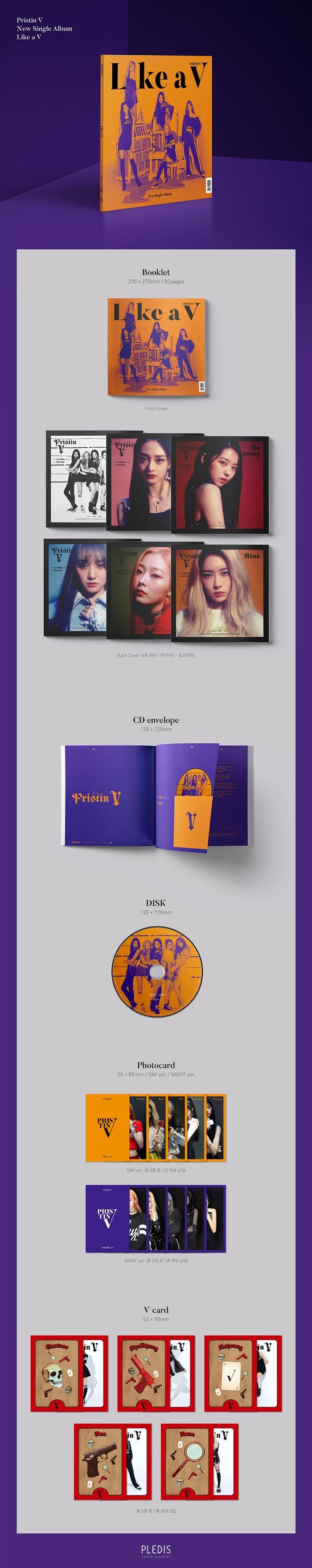 PRISTIN V - Single album [LIKE A V] - interAsia