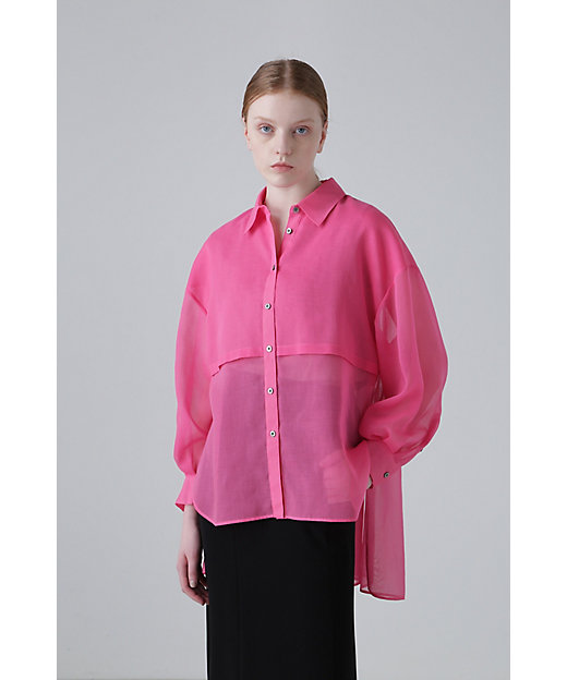 ◇ソフトオーガンジーブラウス（5314110502） | ADORE