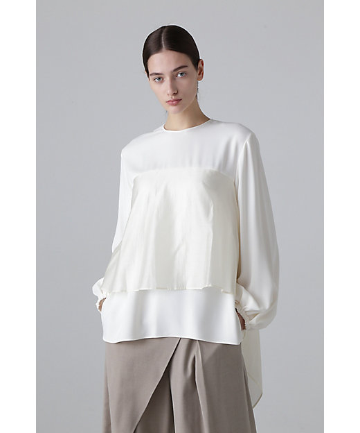 ◇コンパクトサテンブラウス（5314210122） | ADORE (Women