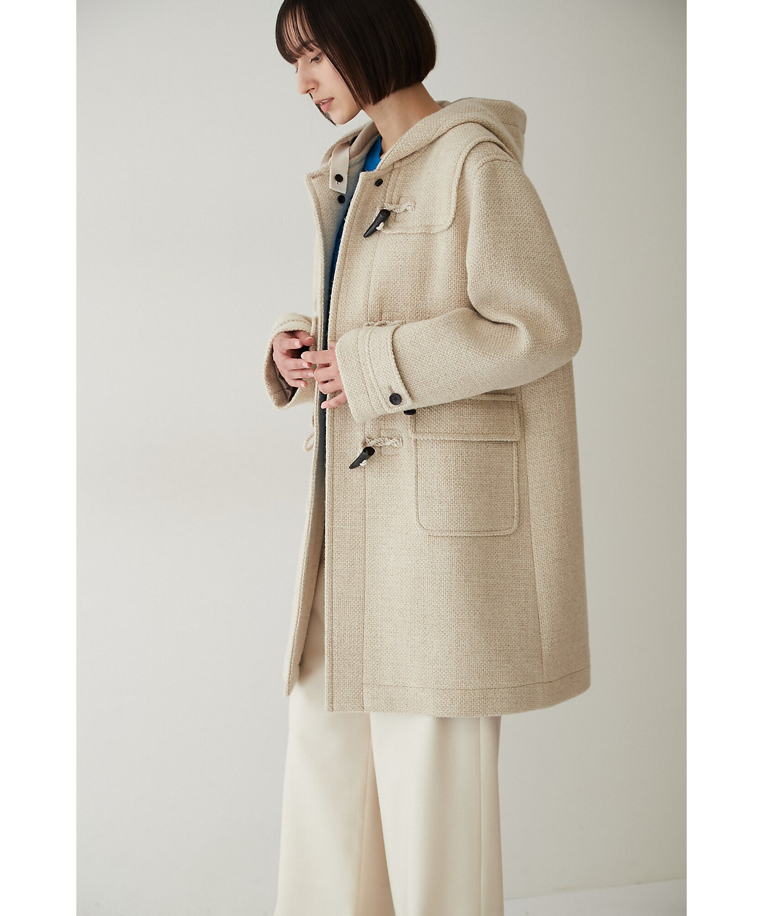 ◇ウールツイードダッフルコート（0772251001） | human