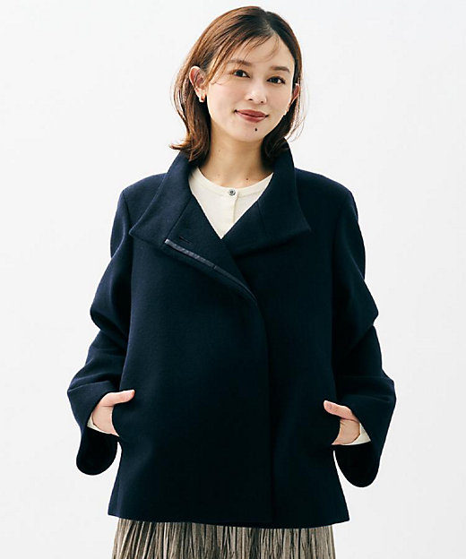 着回しが効く／オンオフアウター】ウールショートコート