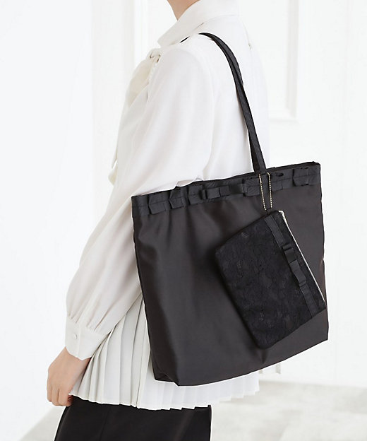 セレモニー】レースポーチA4ポケッタブルトート