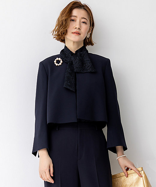 APPLAUDIR】クリアジョーゼット コンパクトタックジャケット