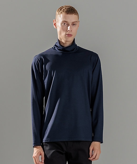 ウールジャージーウォッシャブル タートルネック